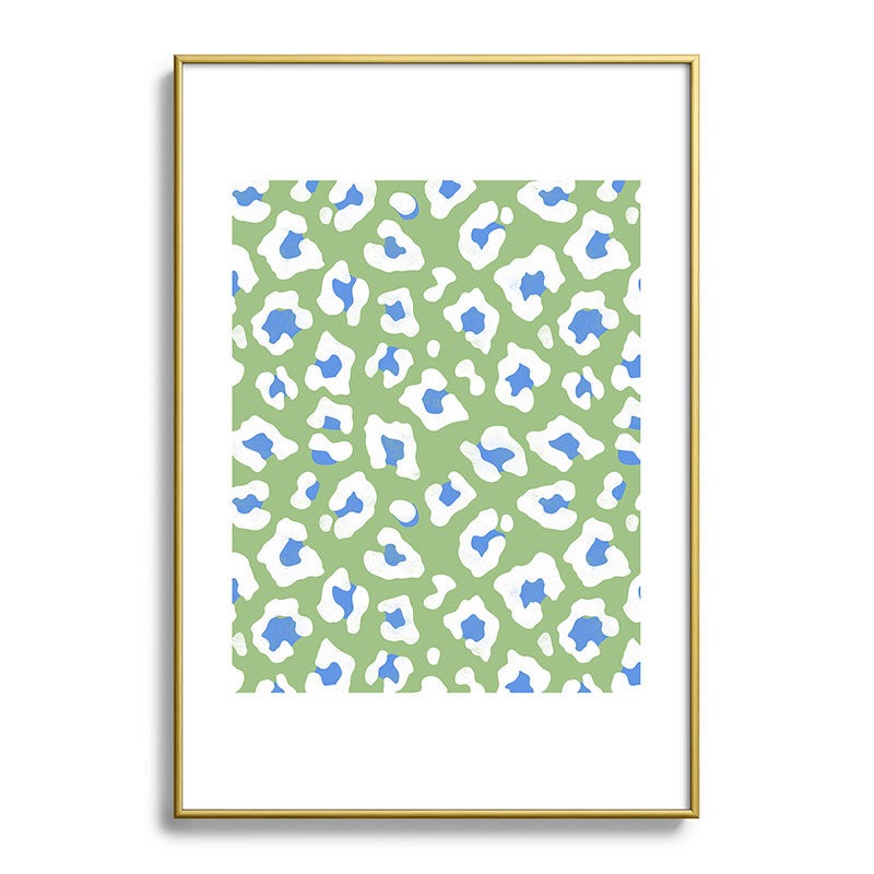 Avenie BR Cheetah Print Metal Framed Art Print