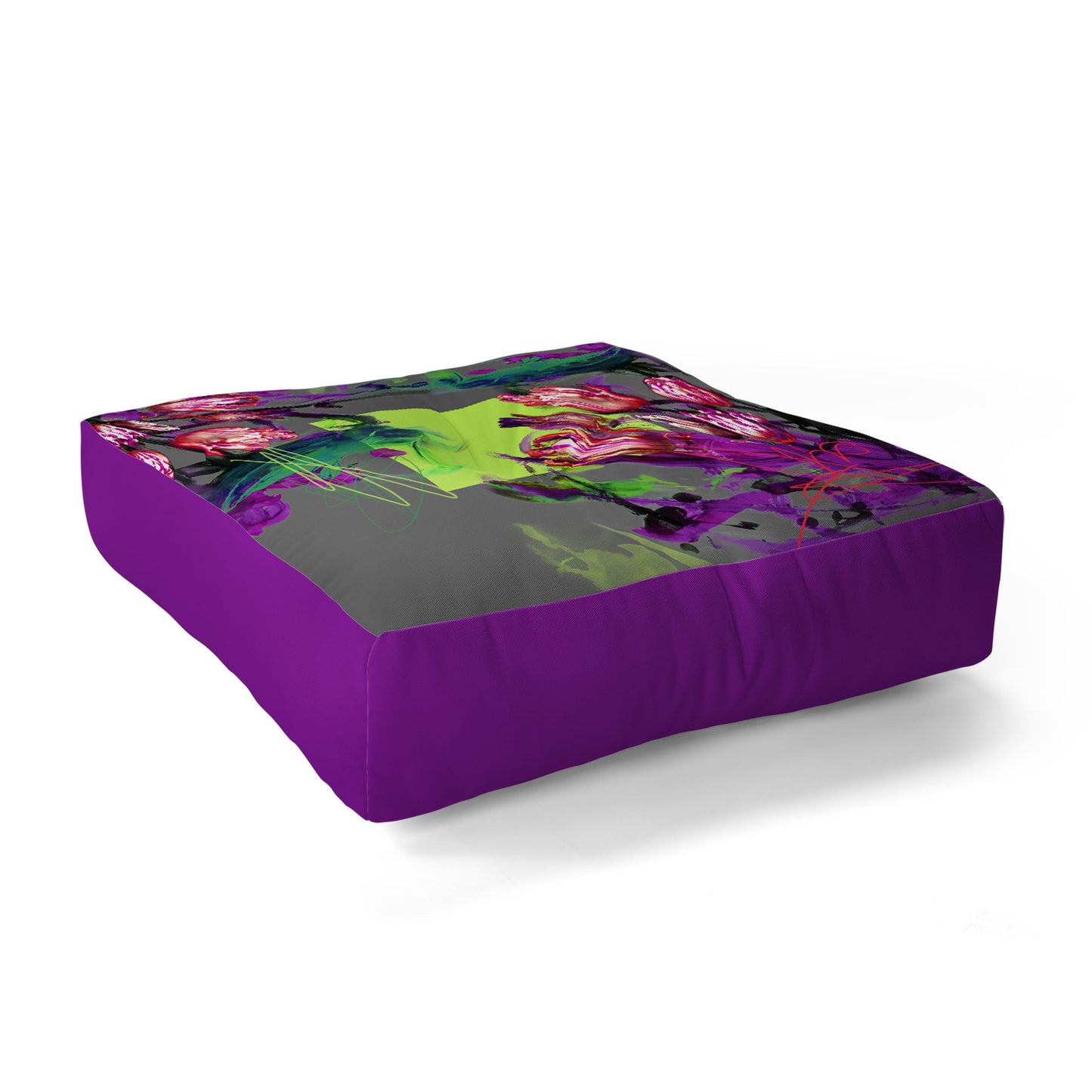 Biljana Kroll Bouquet of Tulips Floor Pillow Square
