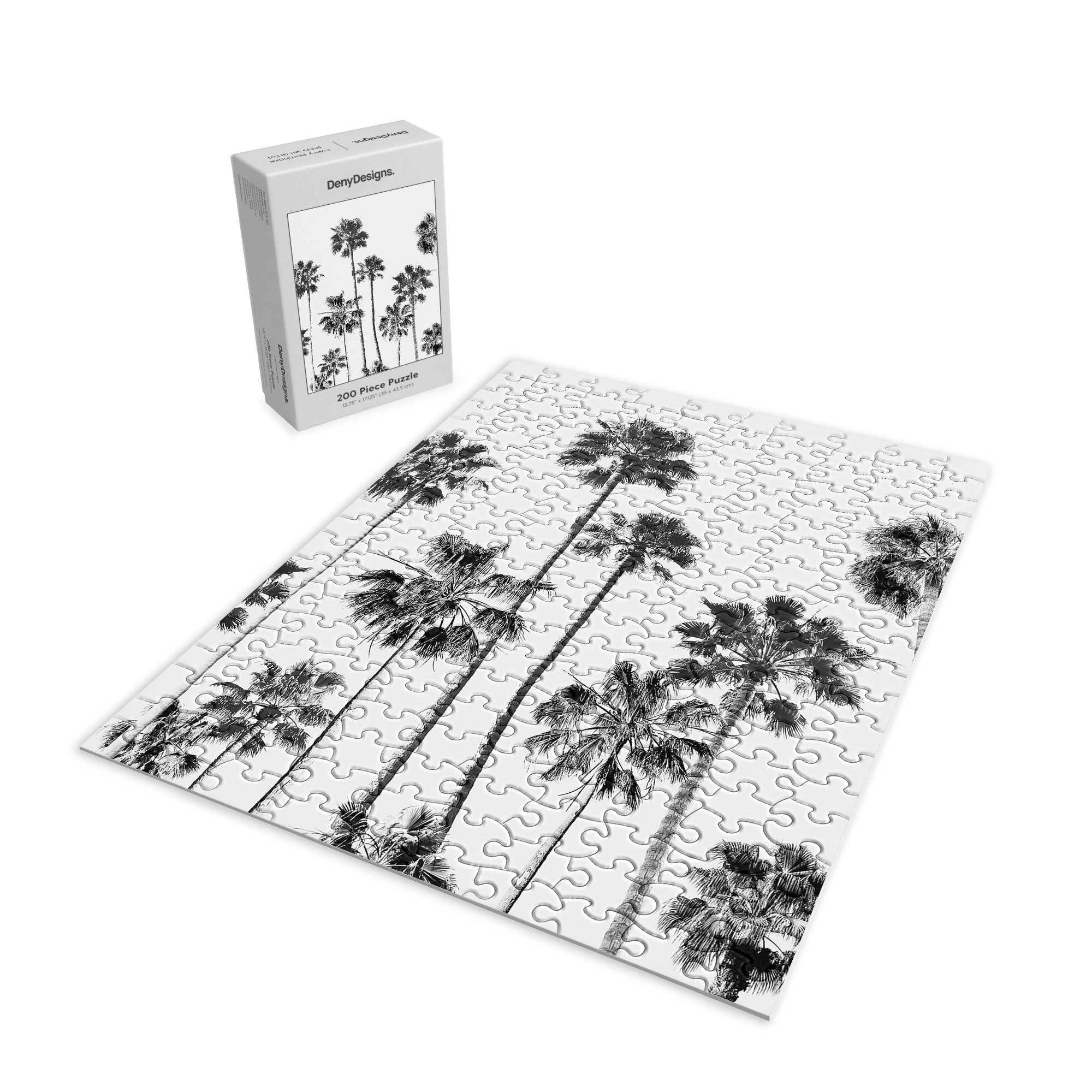 Gal Design Black And White Palms Puzzle