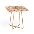 Ninola Design Botanic Retreat Floral Oleander Whimsical Soft Pink Side Table