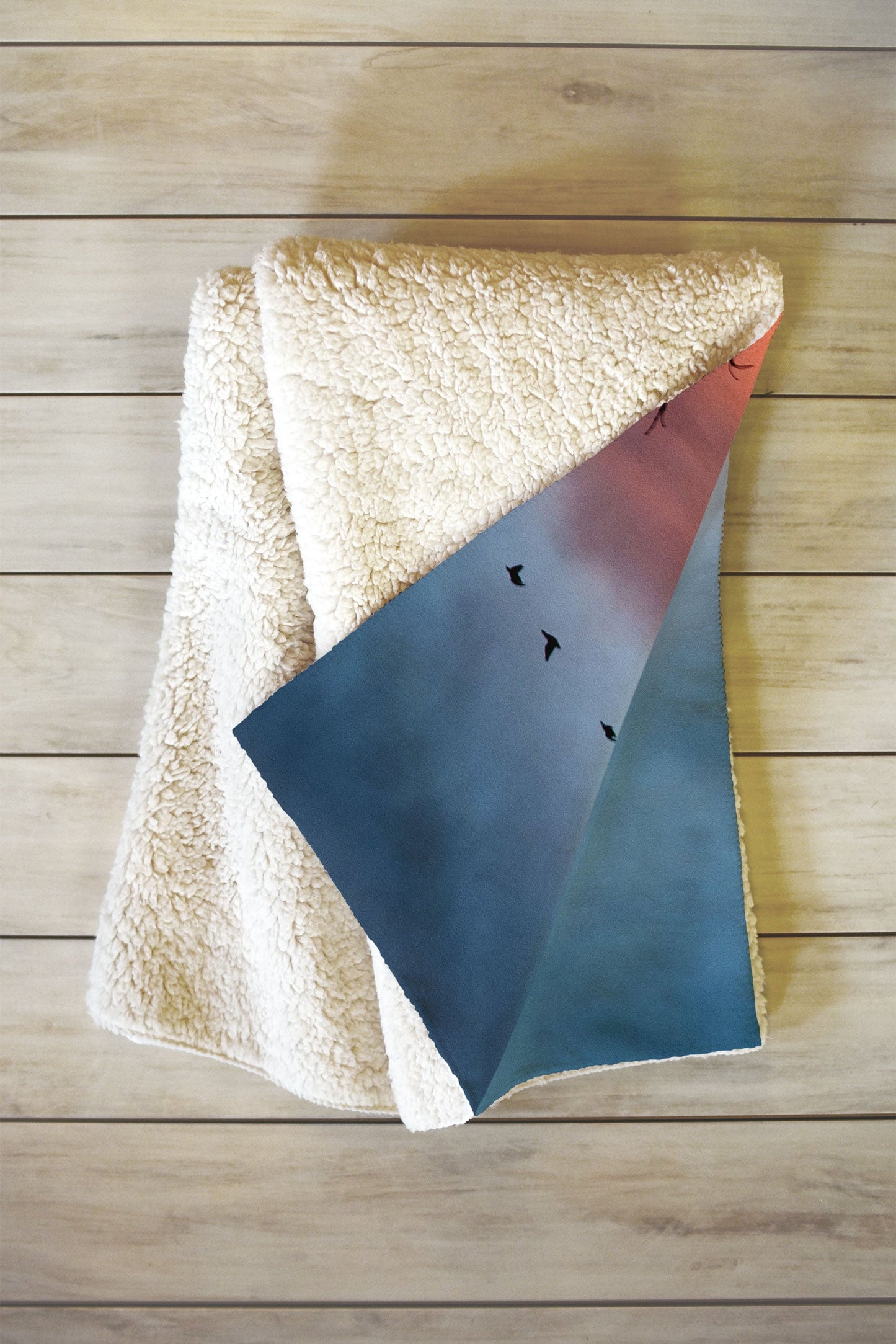 Bird Wanna Whistle Bird Line Fleece Throw Blanket