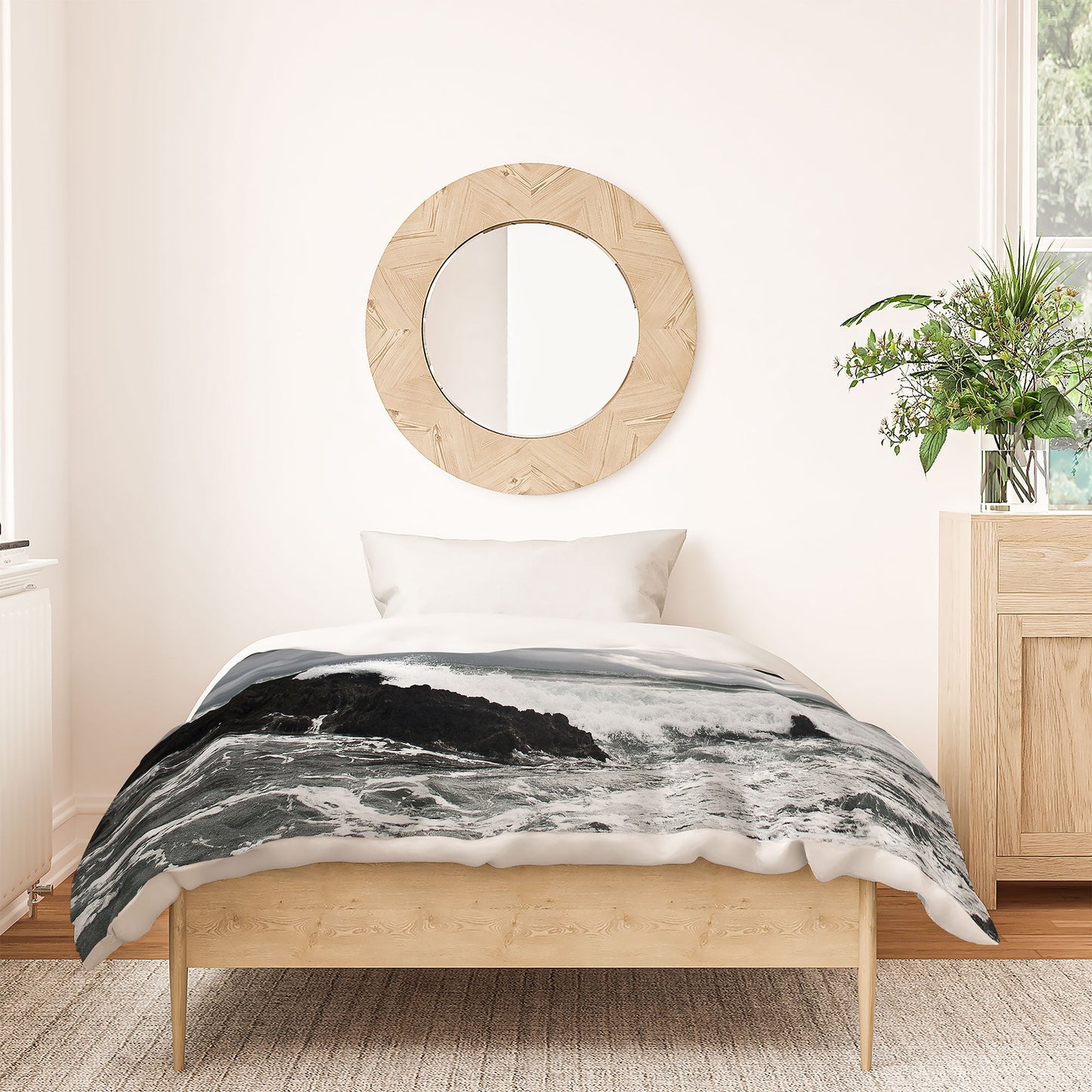 Bird Wanna Whistle White Water Duvet Cover