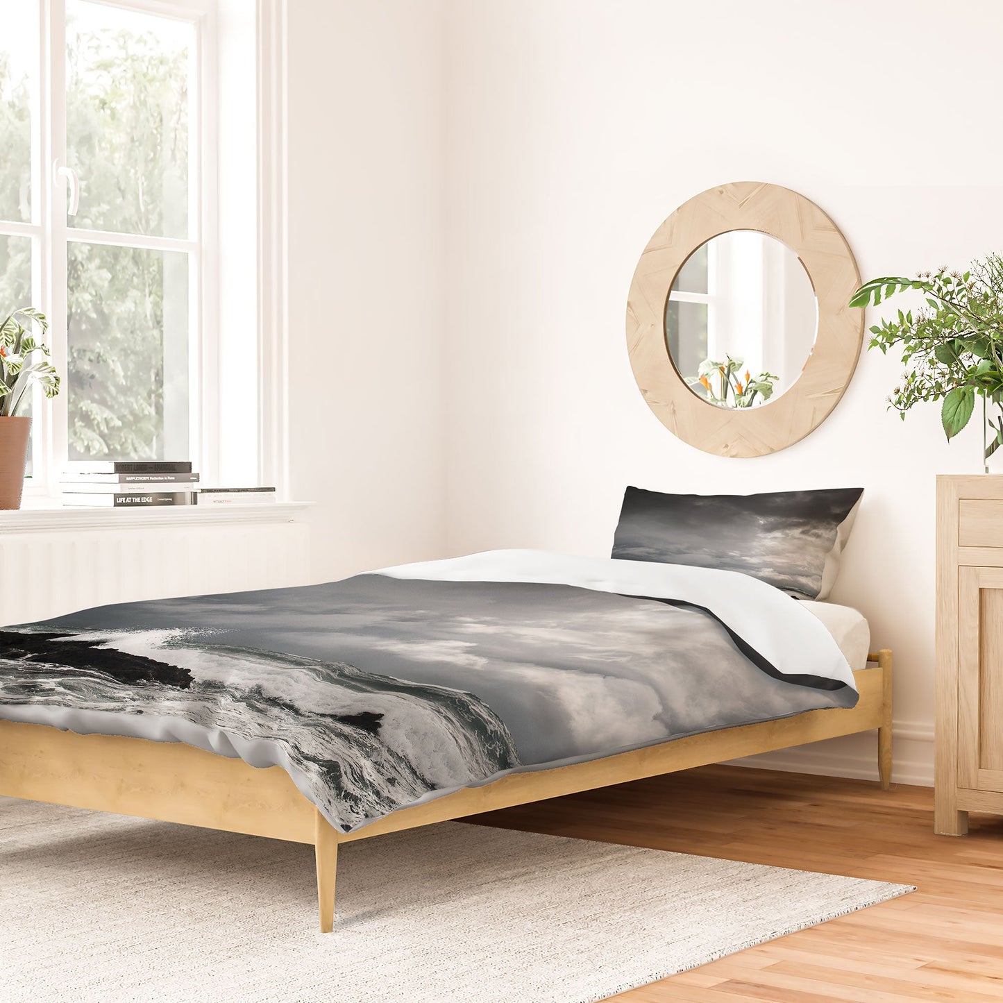 Bird Wanna Whistle White Water Duvet Cover