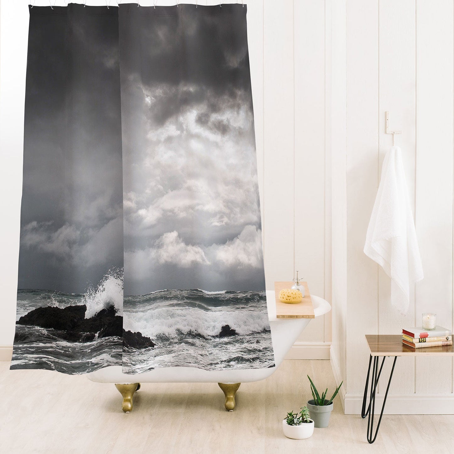 Bird Wanna Whistle White Water Shower Curtain
