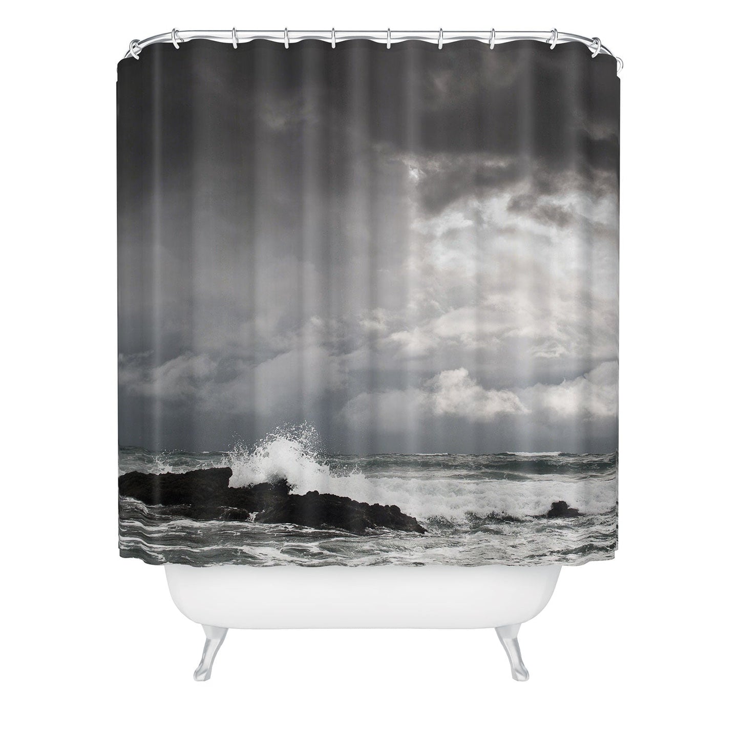 Bird Wanna Whistle White Water Shower Curtain