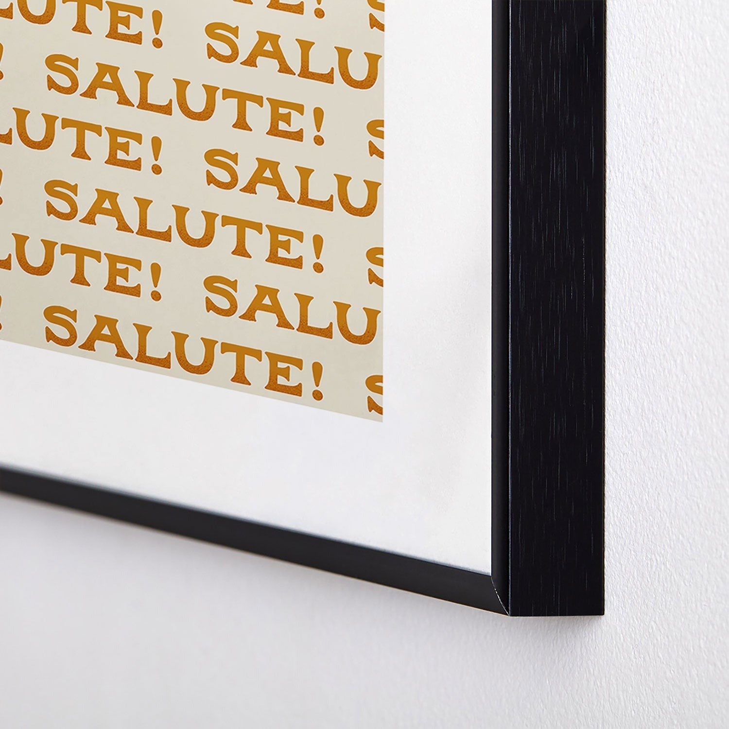 Jessica Molina Salute Gold Pattern on Cream Metal Framed Art Print