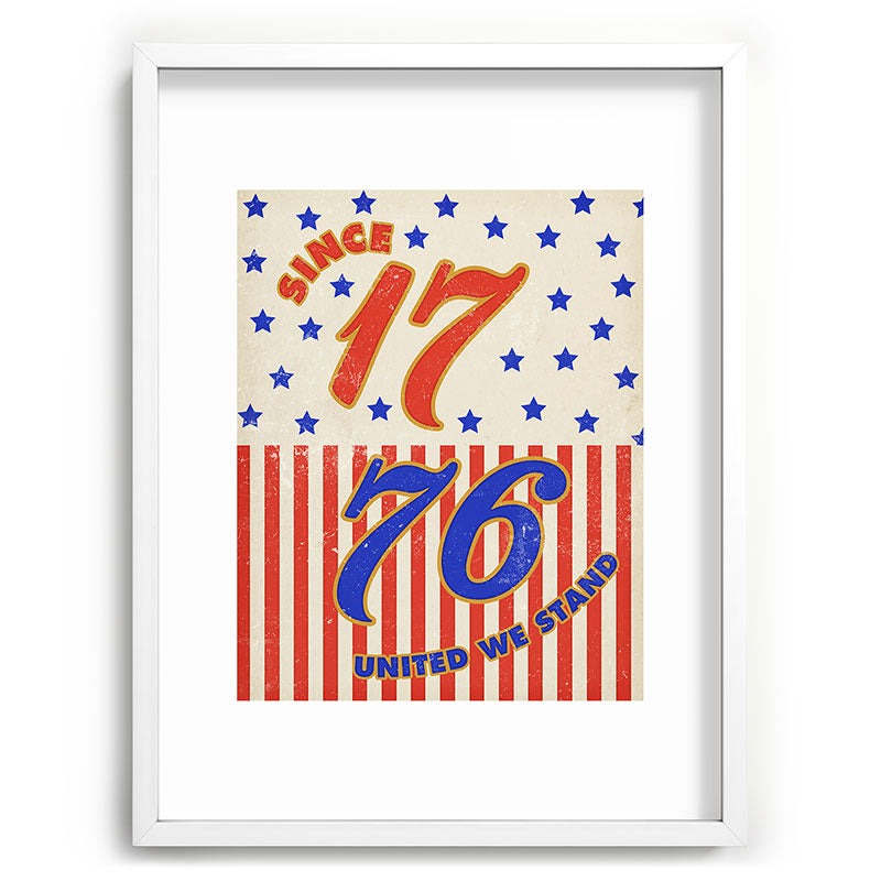 DENY Designs 1776 Stars Recessed Framing Rectangle