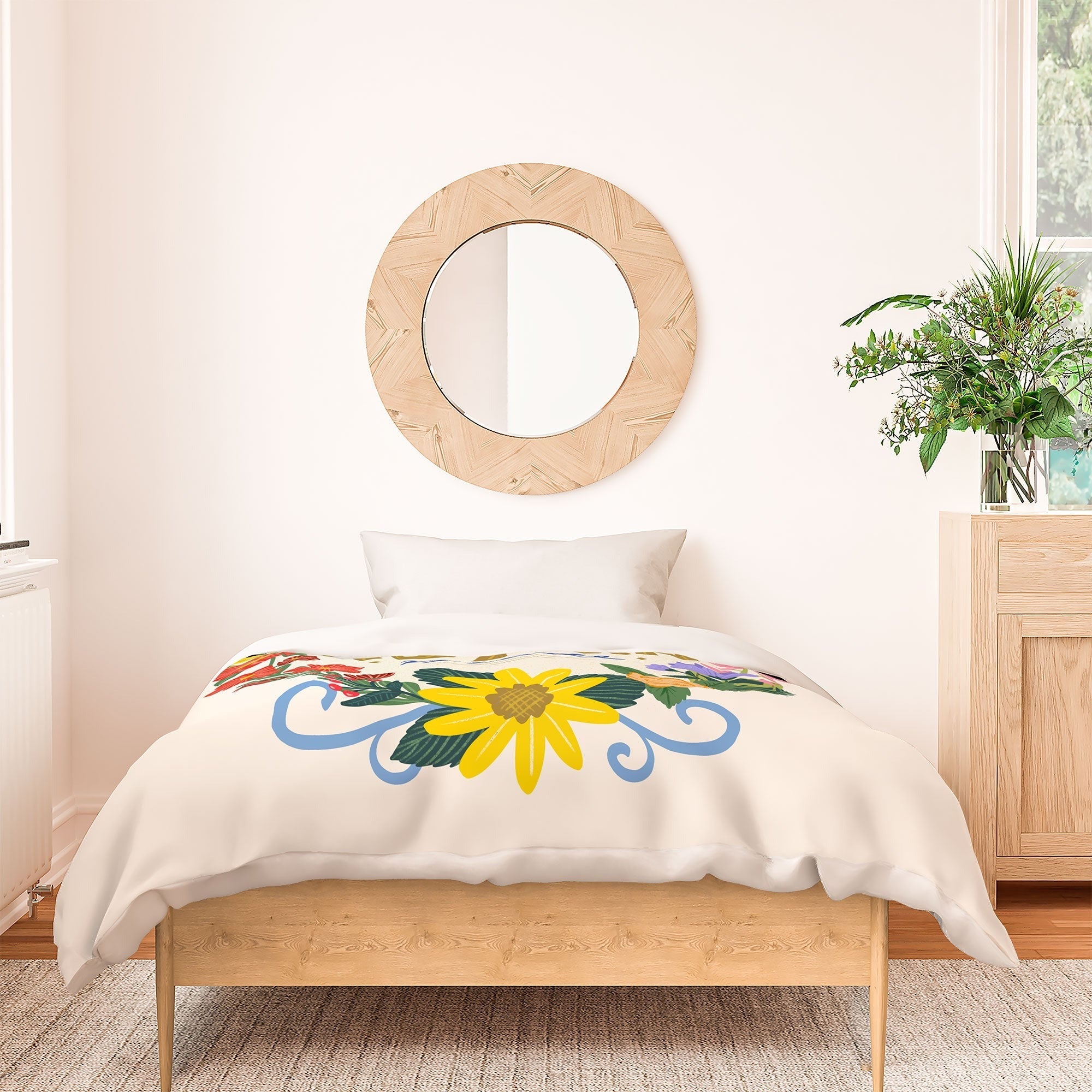 Design by Spark Love Human Made Floral Wreath Duvet Cover