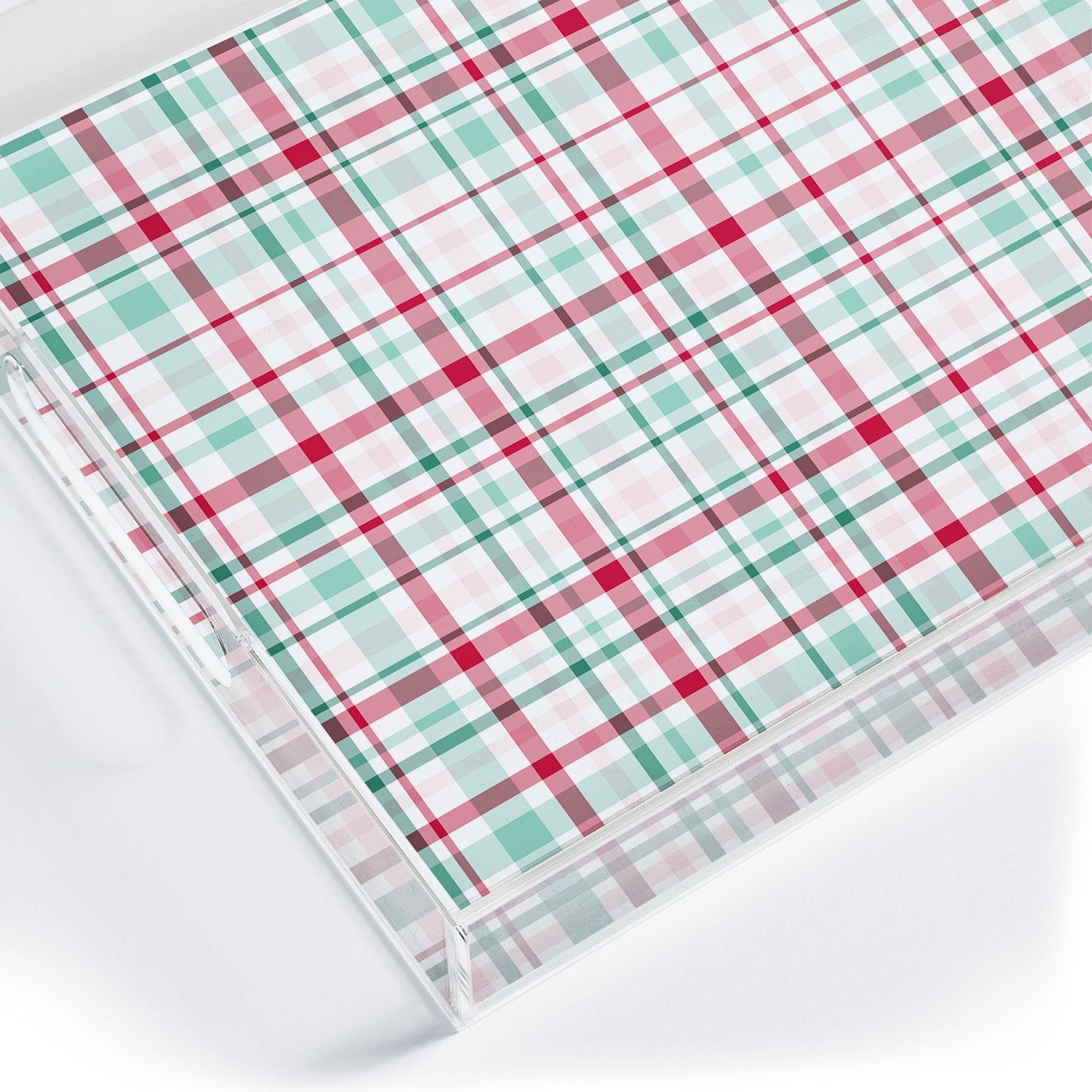 Lisa Argyropoulos Merry Vintage Plaid Acrylic Tray