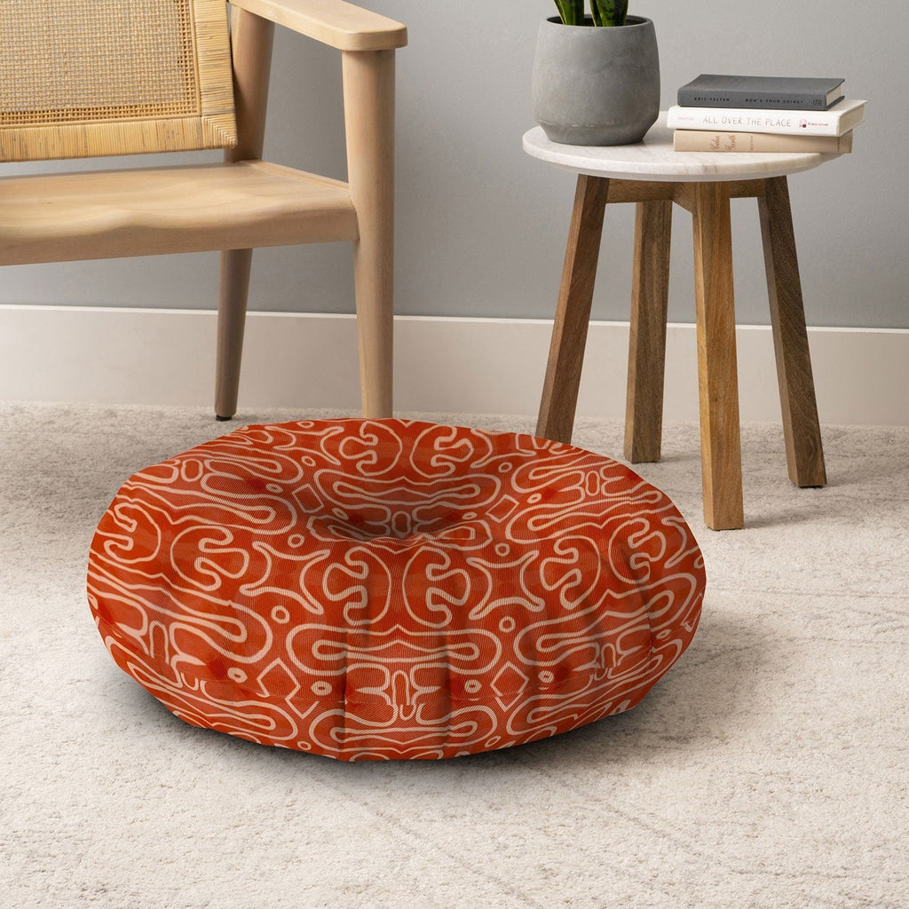 Mirimo Venexiana Burnt Orange Floor Pillow Round