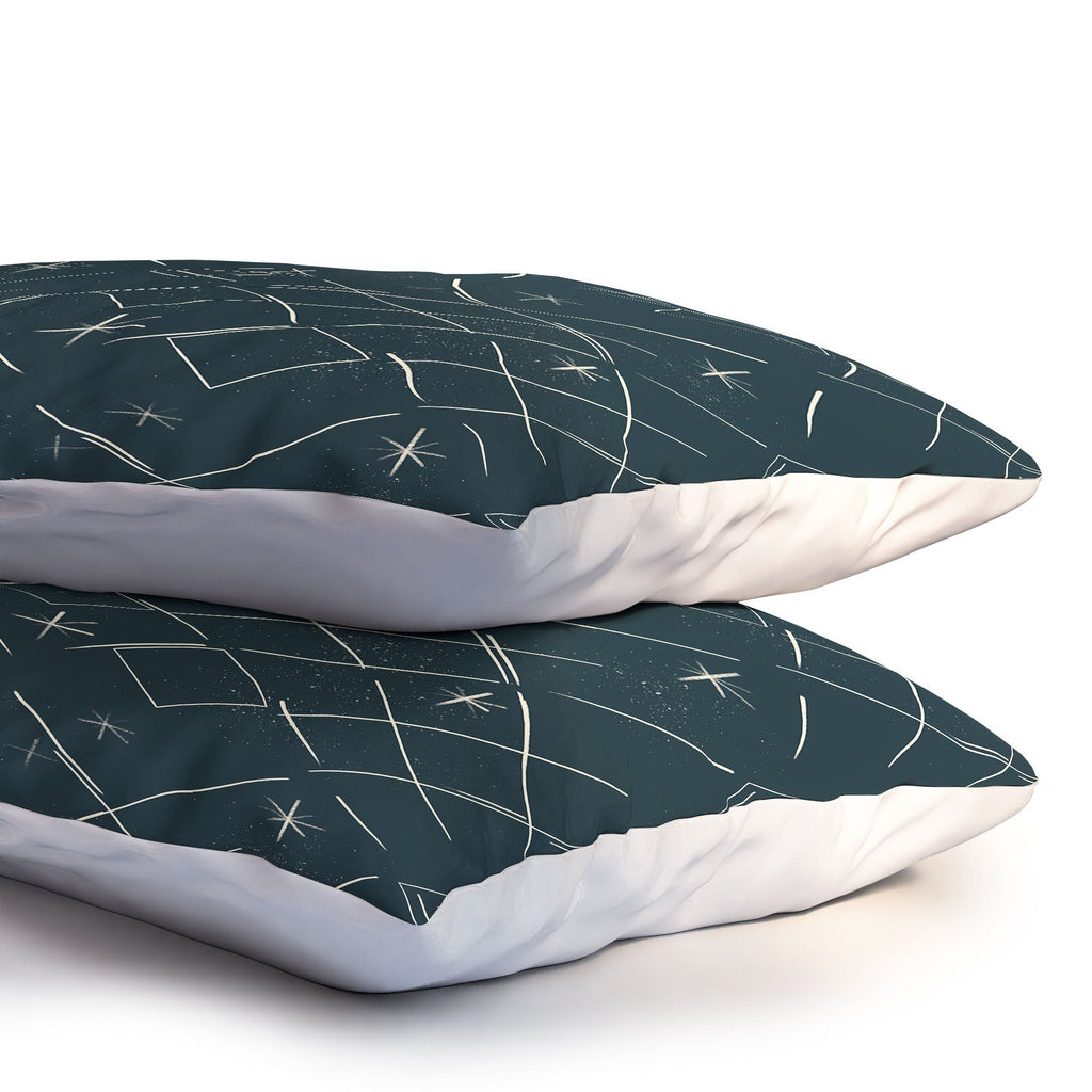 Little Om Starry Web navy Pillow Shams