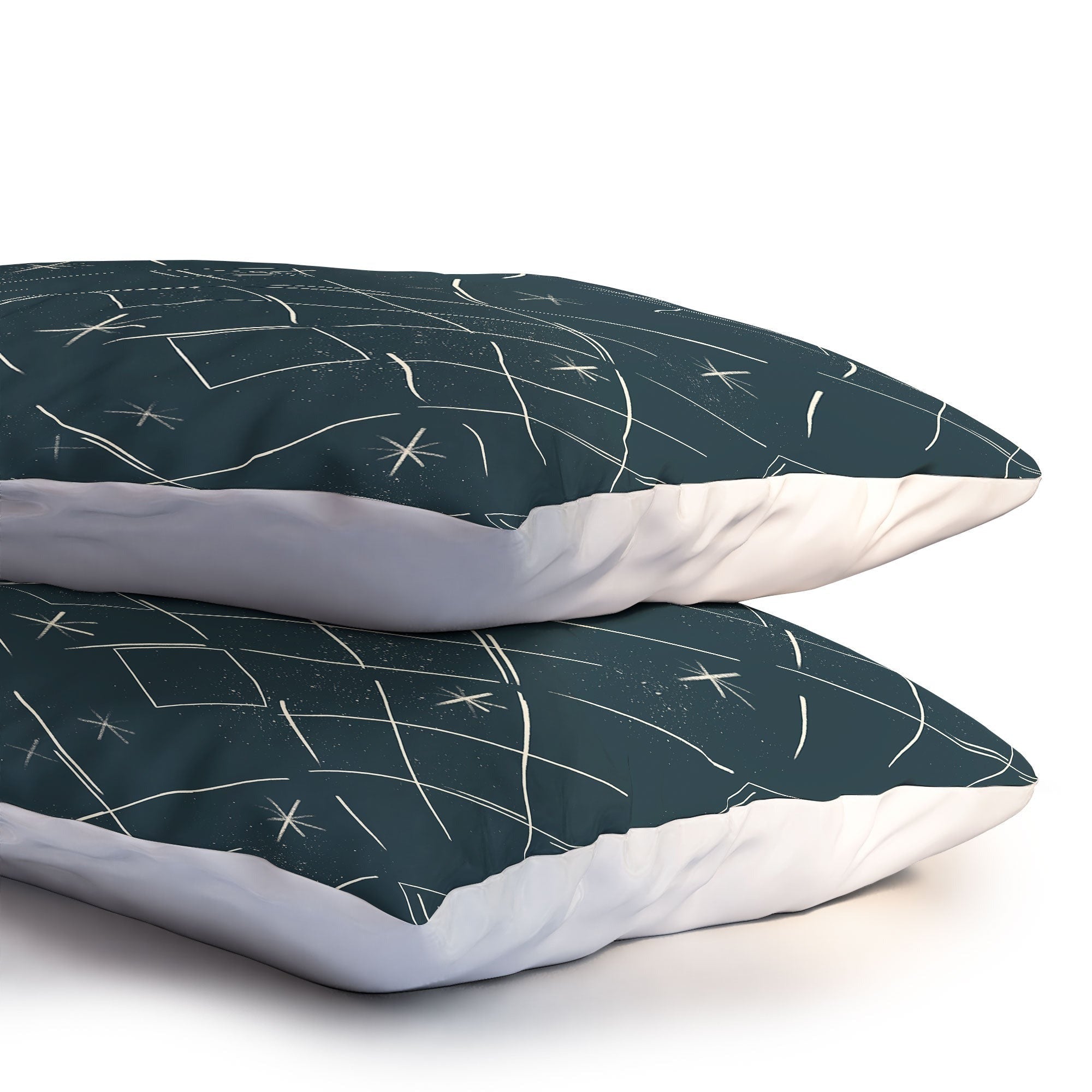 Little Om Starry Web navy Pillow Shams