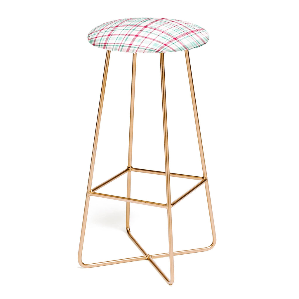 Lisa Argyropoulos Merry Vintage Plaid Bar Stool