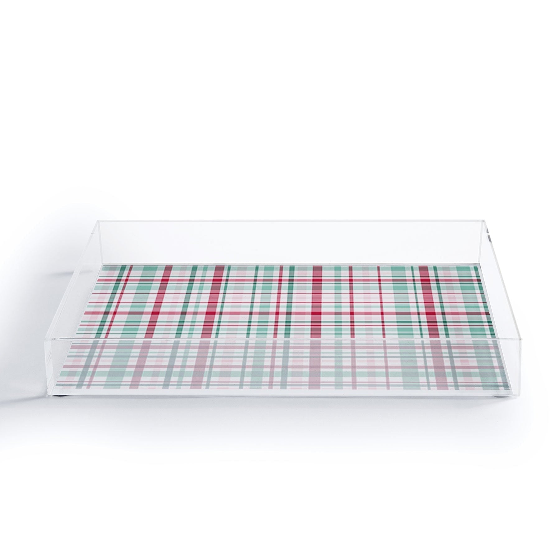 Lisa Argyropoulos Merry Vintage Plaid Acrylic Tray