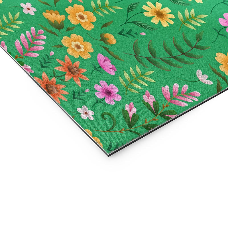 Pimlada Phuapradit Ditsy Spring Floral Green Welcome Mat