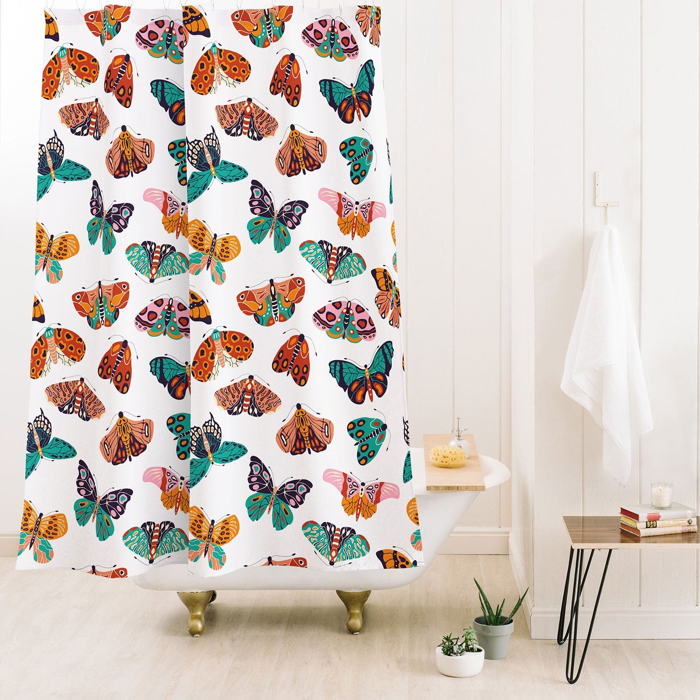 BlueLela Spring Butterflies Pattern 003 Shower Curtain