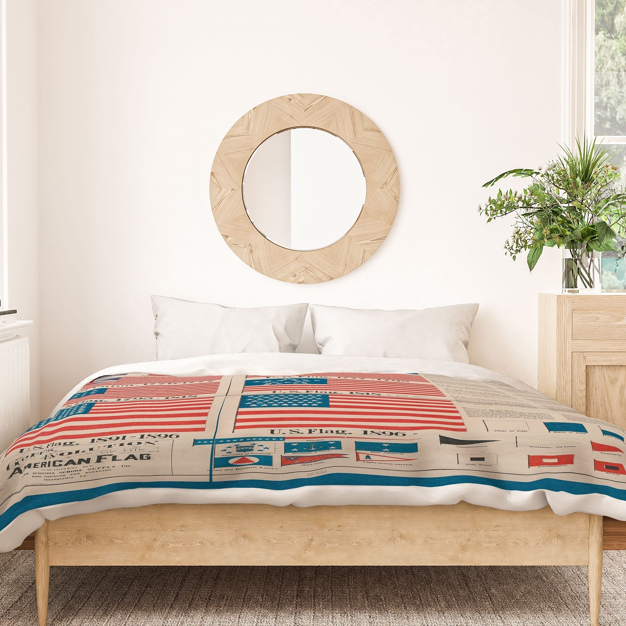 DENY Designs Goff s Evolution of the American Flag Duvet Cover