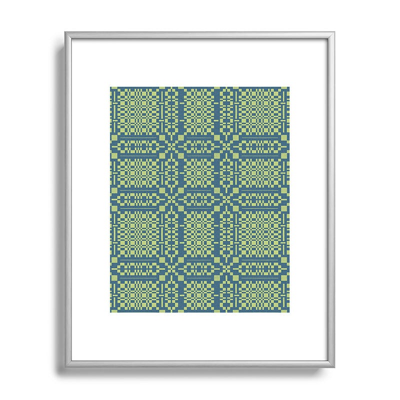Marta Barragan Camarasa Nostalgic Grid Design Metal Framed Art Print