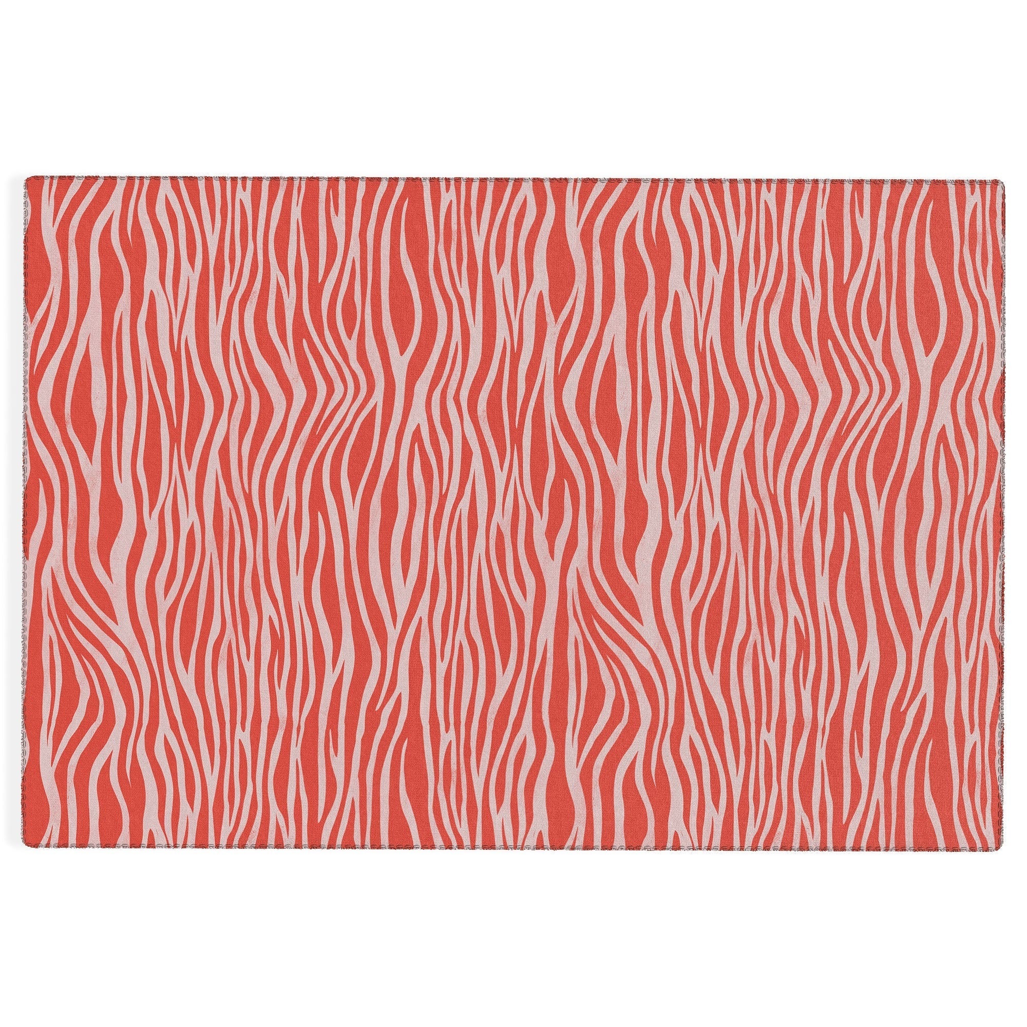 Avenie BR Red Zebra Stripe Outdoor Rug