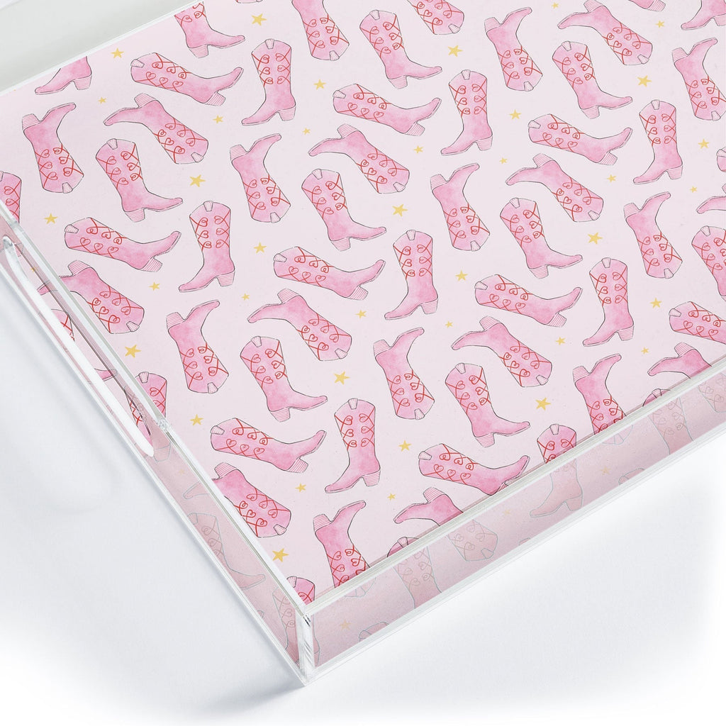 Love_Ryming Stars and Boots Acrylic Tray