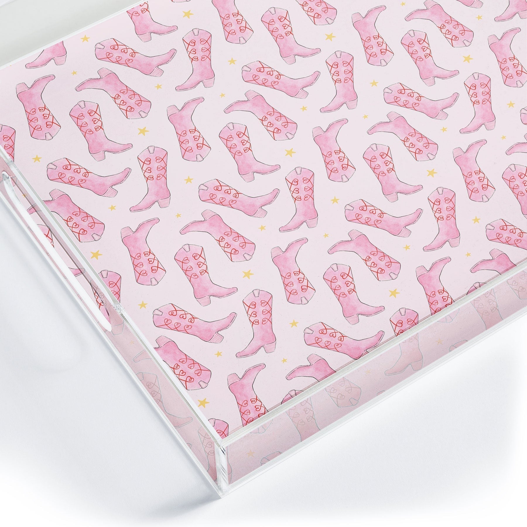 Love_Ryming Stars and Boots Acrylic Tray