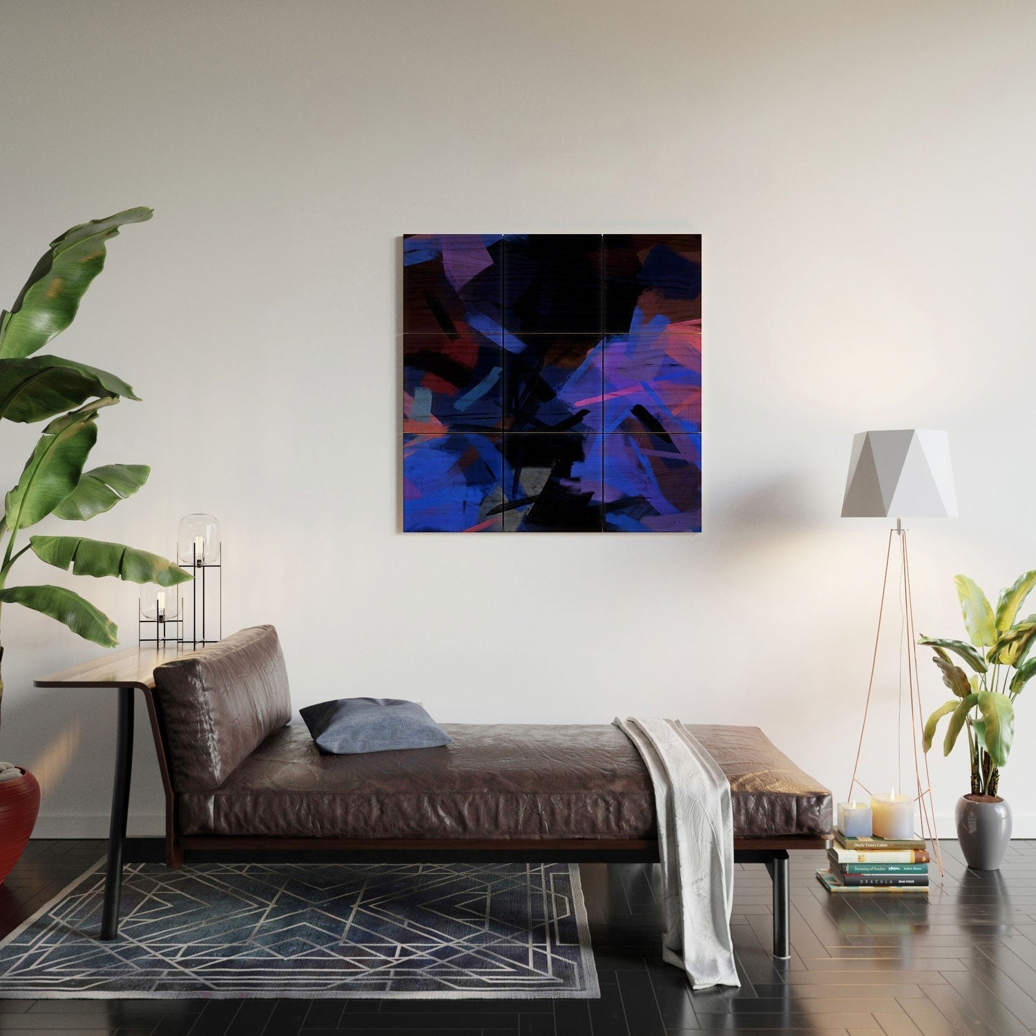 83 Oranges Midnight Sparks Wood Wall Mural