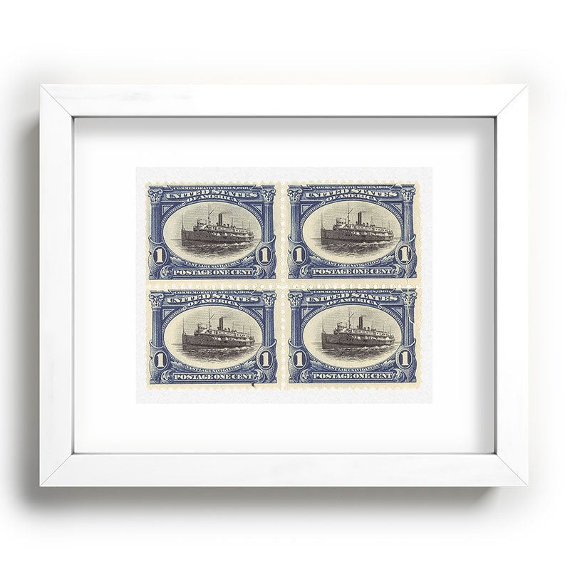 DENY Designs 1901 1c Fast Lake Navigation Stamps Recessed Framing Rectangle
