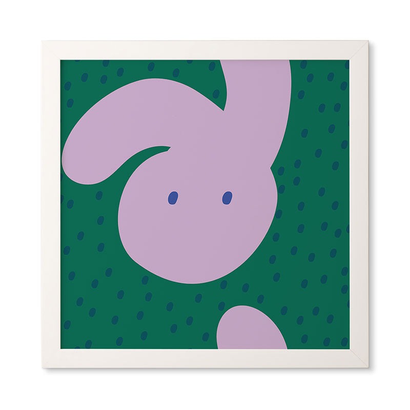 Camilla Foss Pebbles and Rabbit Framed Wall Art