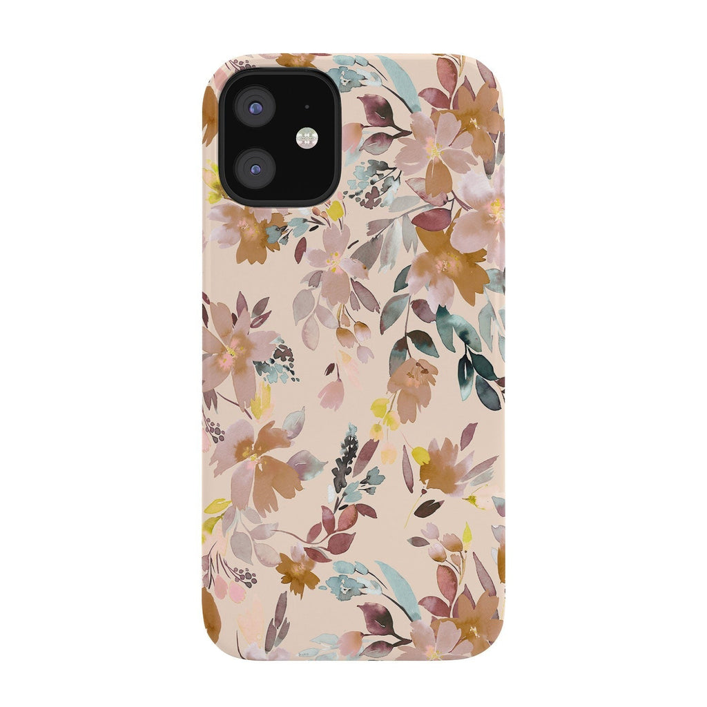 Ninola Design Botanic Retreat Floral Oleander Whimsical Soft Pink Phone Case