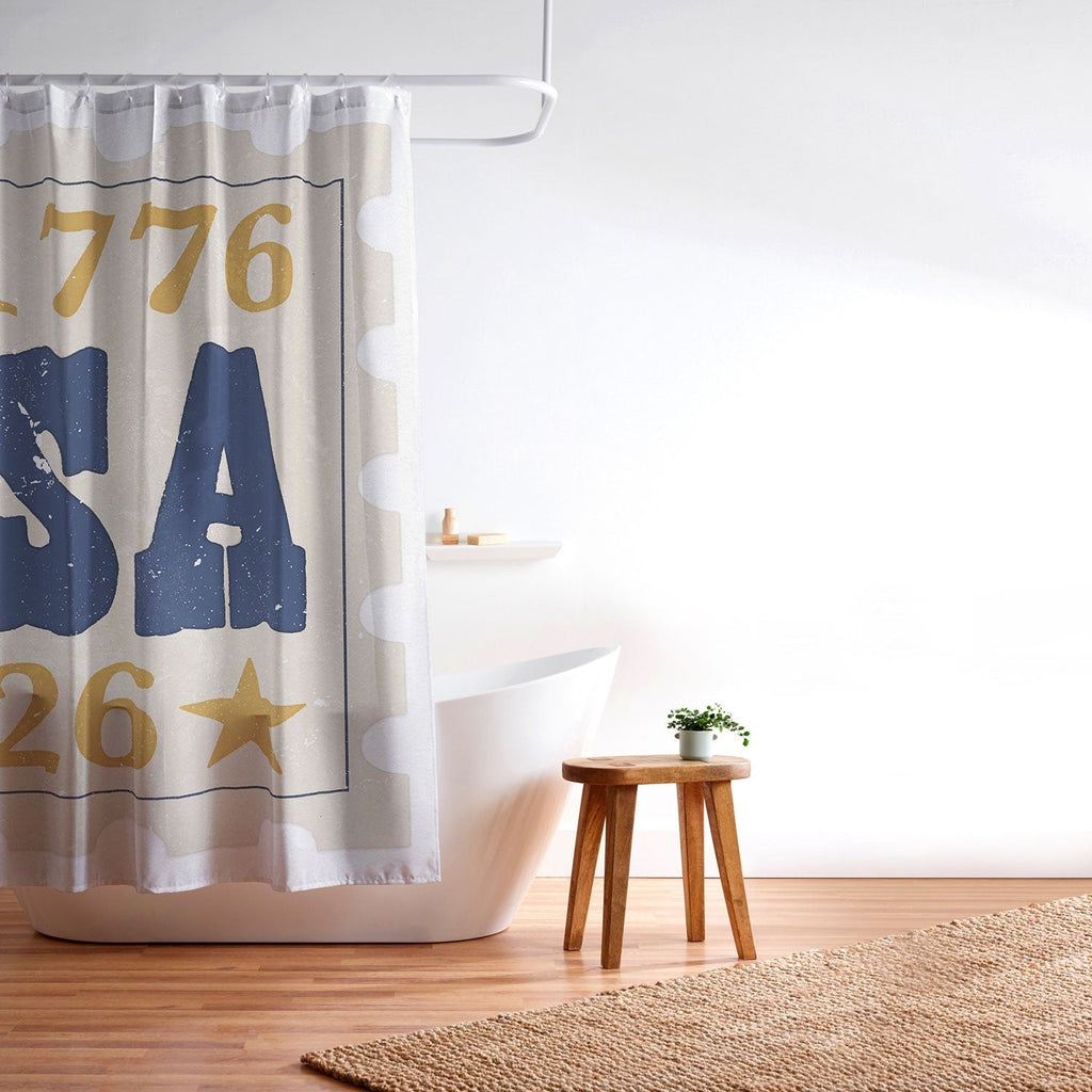 DENY Designs USA Stamp Shower Curtain