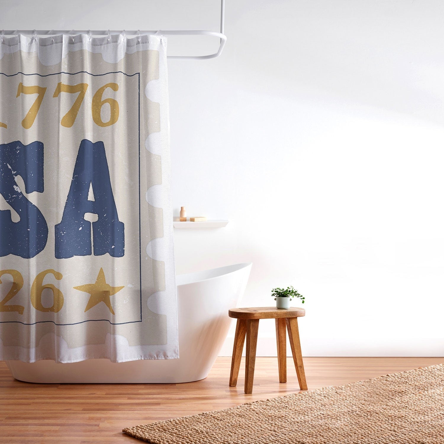 DENY Designs USA Stamp Shower Curtain
