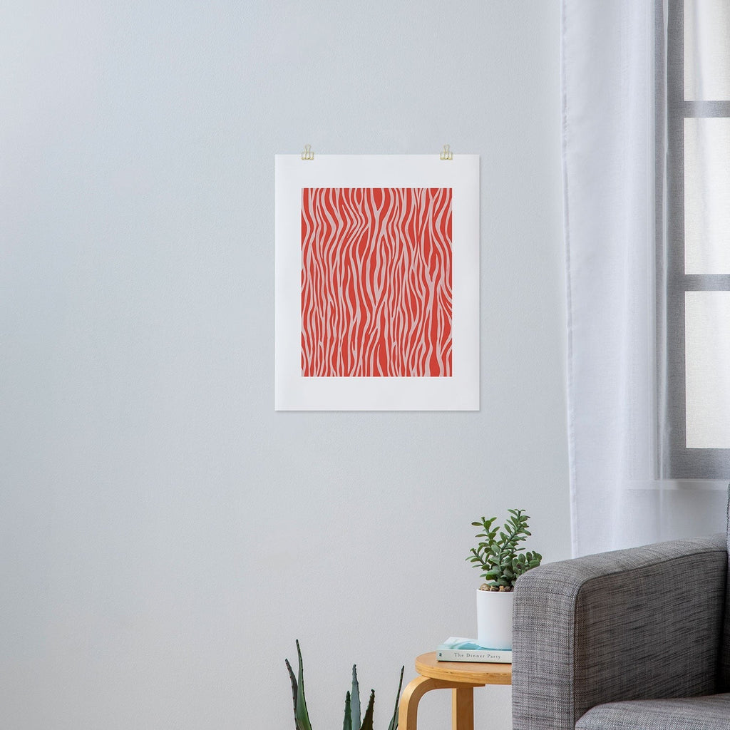 Avenie BR Red Zebra Stripe Art Print