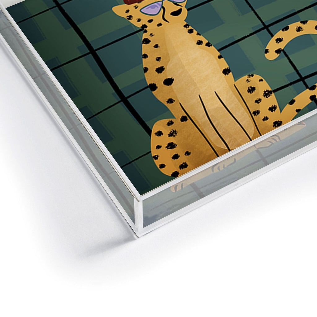 Design by Spark Cheetah Cool Cat Acrylic Tray