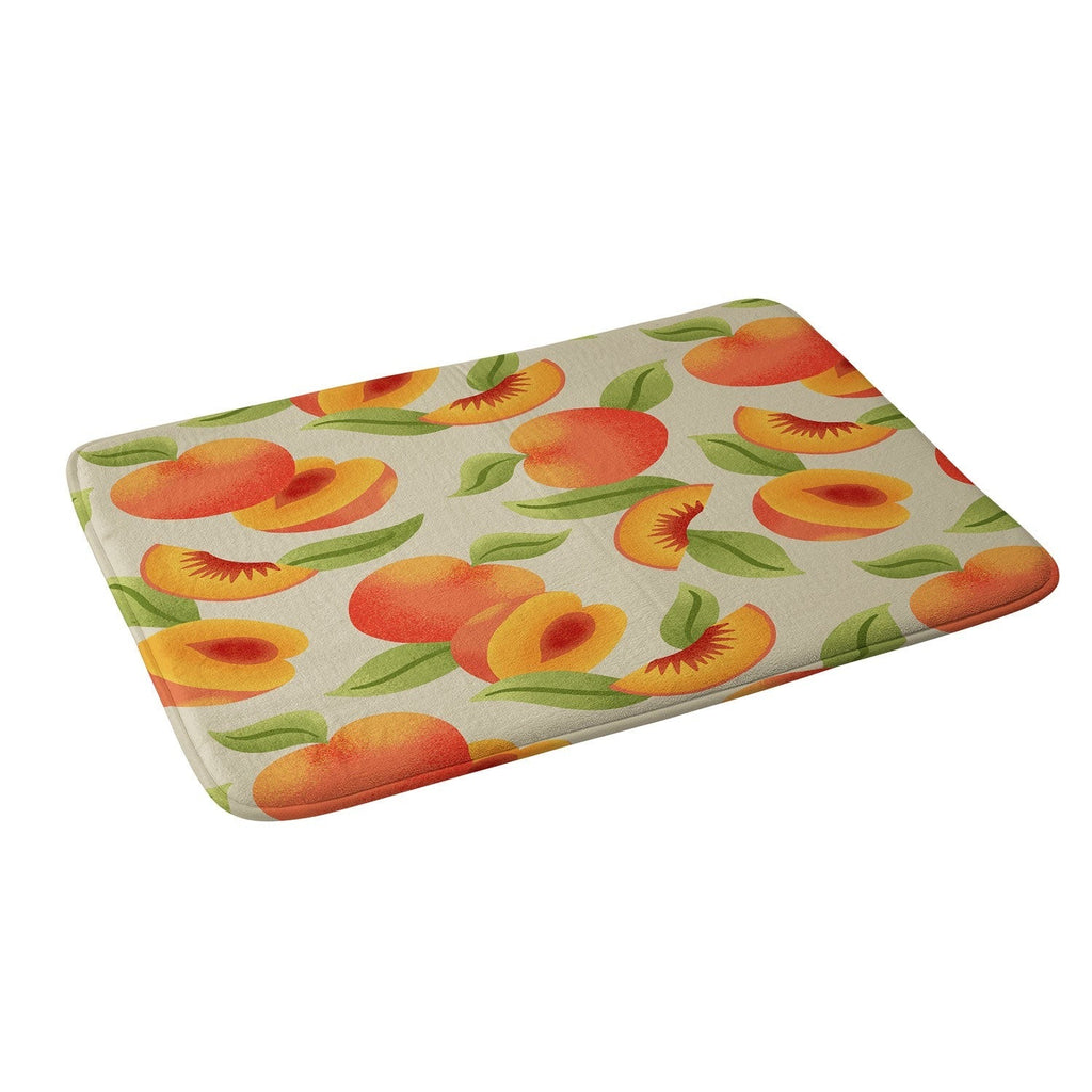 Jessica Molina Peach Pattern Memory Foam Bath Mat