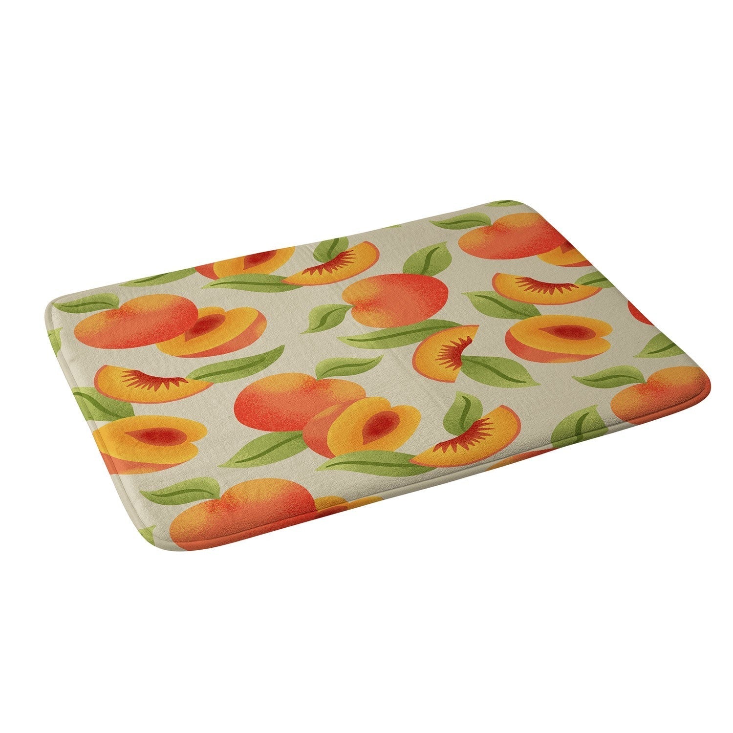 Jessica Molina Peach Pattern Memory Foam Bath Mat