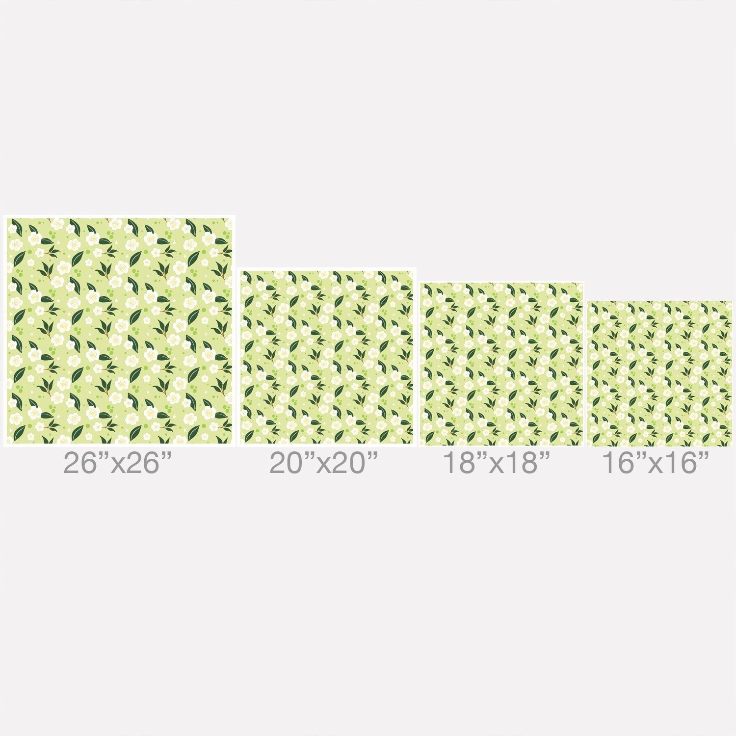 Design by Spark Matcha Tea Florals Outdoor Throw Pillow