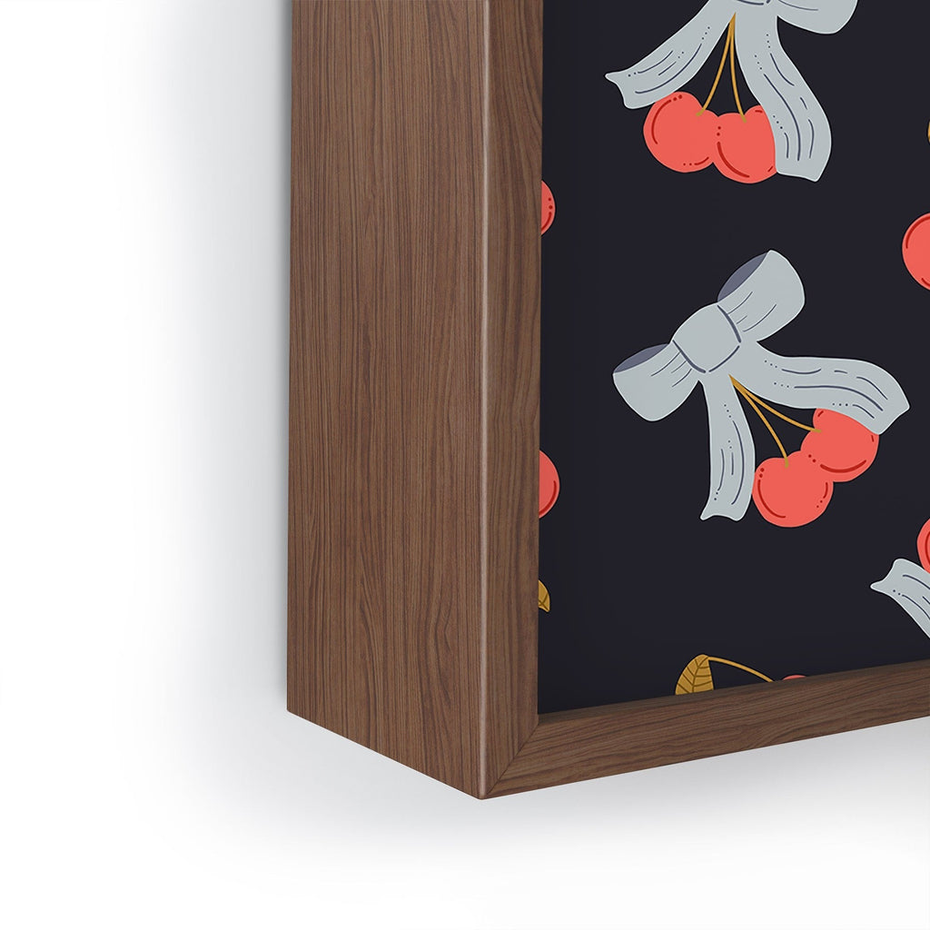 Jennifer Labre Cherries and Bows Framed Mini Art Print