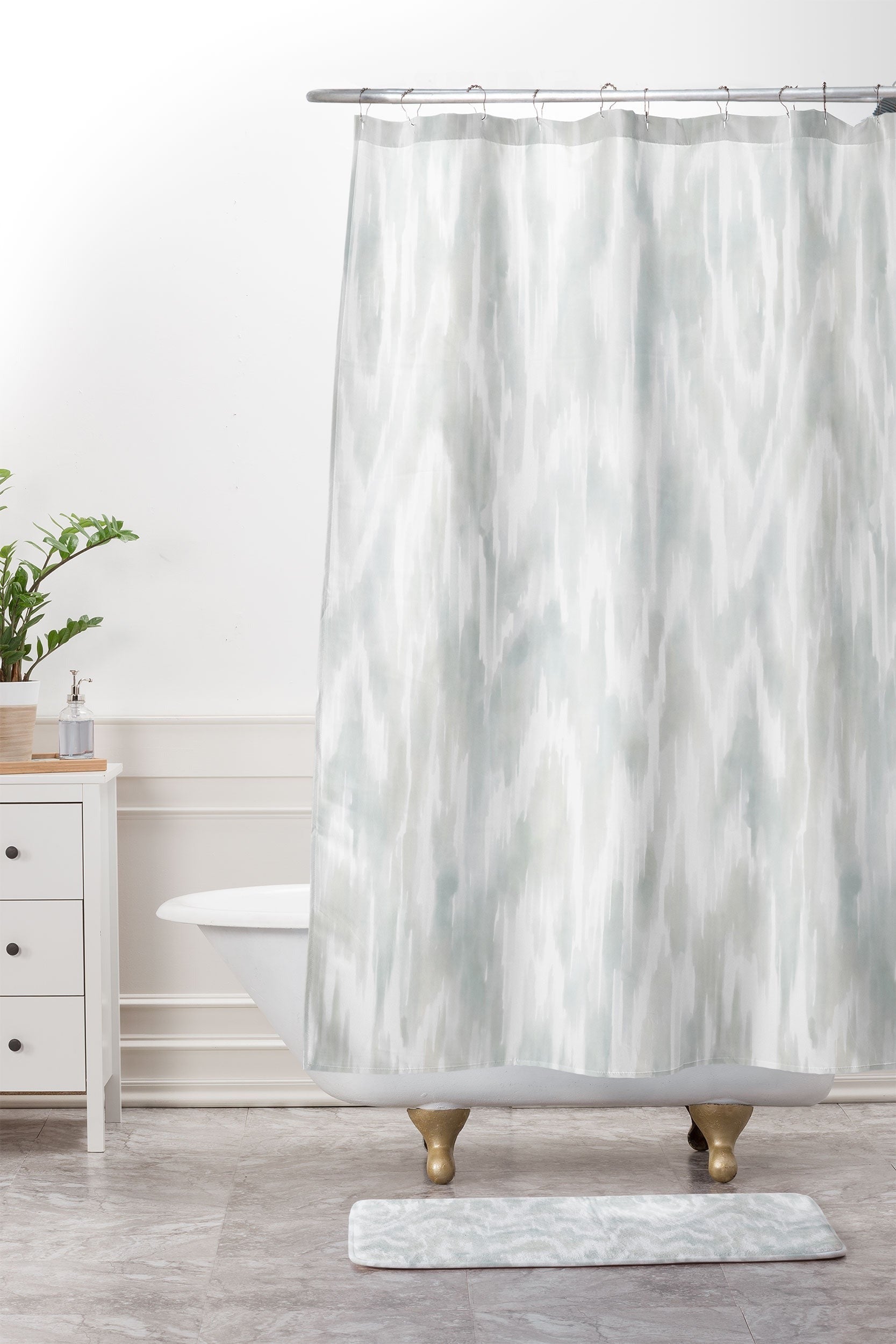 Jacqueline Maldonado Watercolor Wood Grain Memory Foam Bath Mat