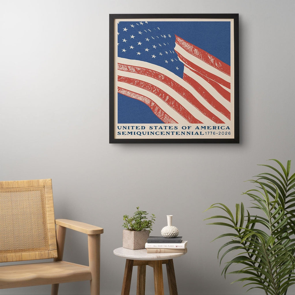 DENY Designs Stars n Stripes Semiquincentennial Framed Wall Art