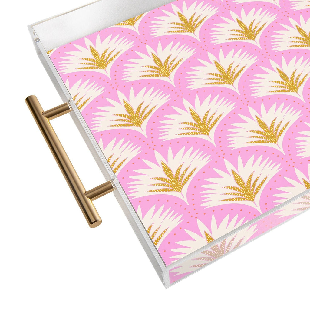 Jennifer Labre Pink Palmetto Acrylic Tray