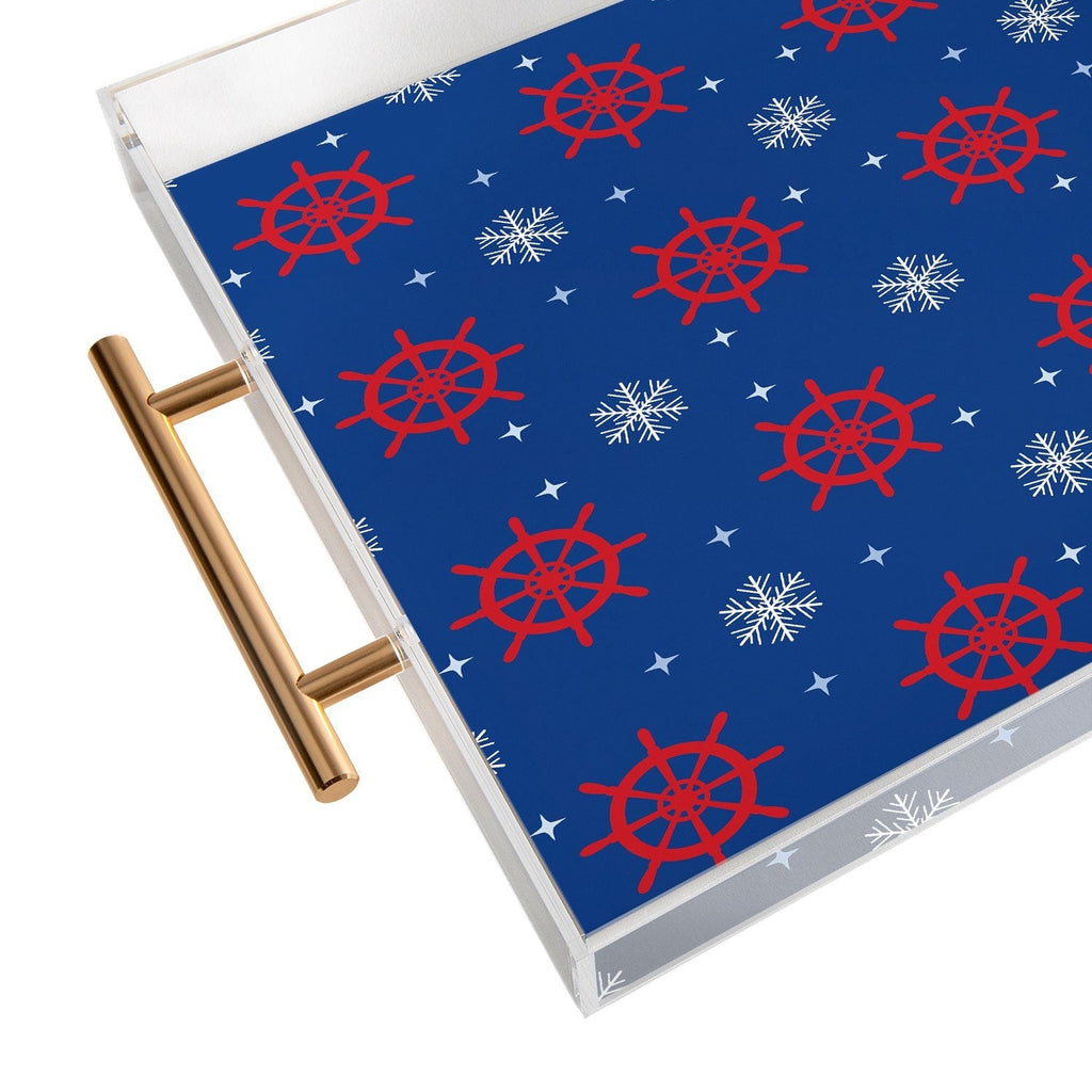 Design by Spark Holiday Helms and Snowflakes Acrylic Tray
