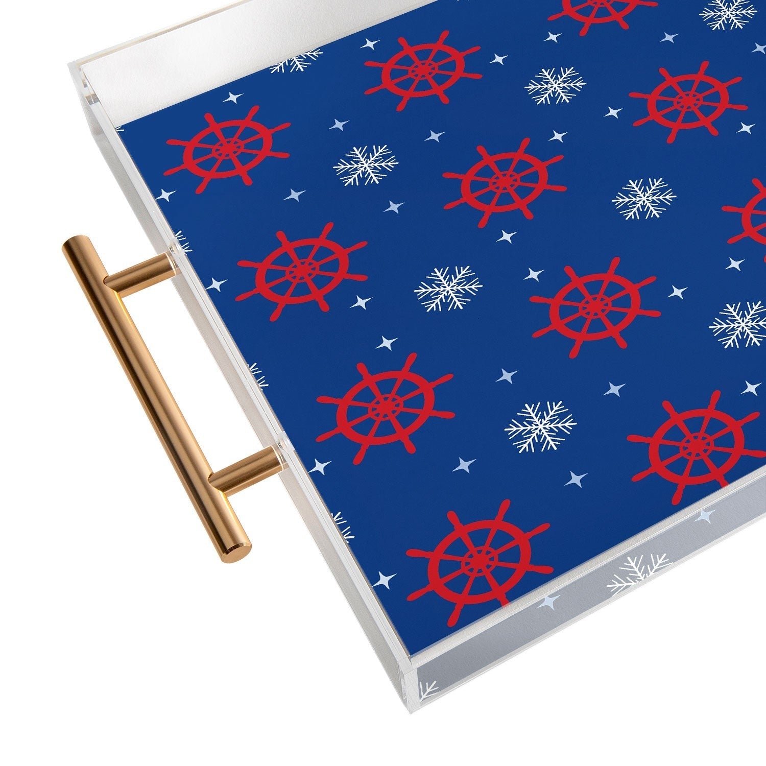 Design by Spark Holiday Helms and Snowflakes Acrylic Tray