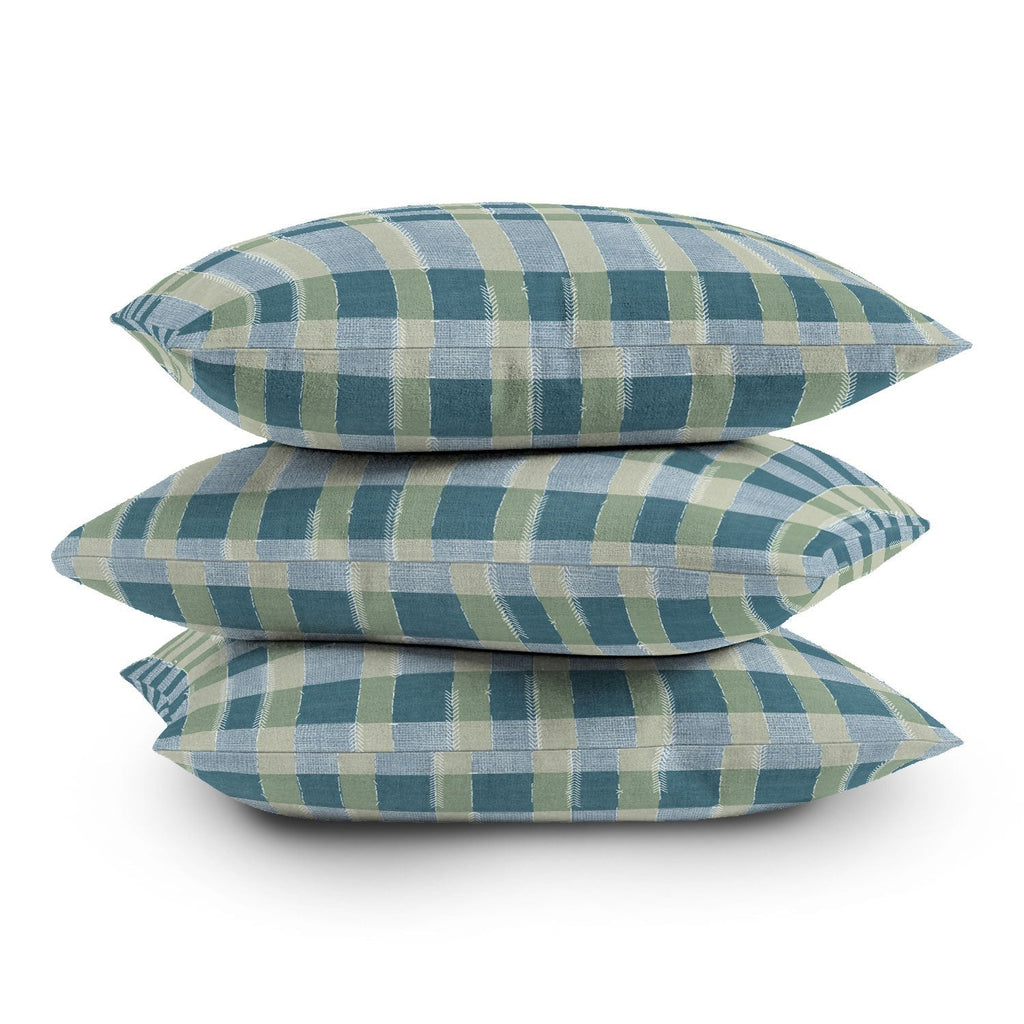Marta Barragan Camarasa Country Style Checks Throw Pillow