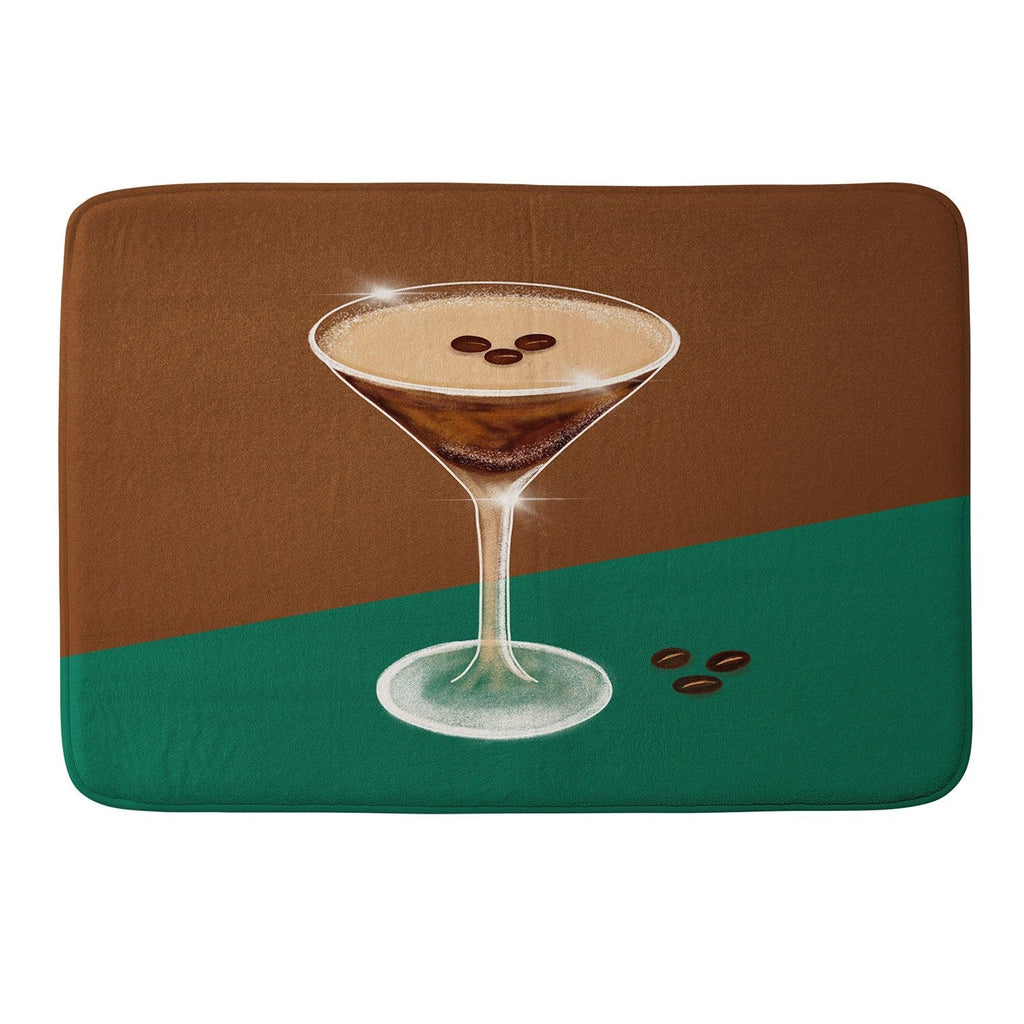 Design by Spark Expresso Martini Coffee Beans Memory Foam Bath Mat
