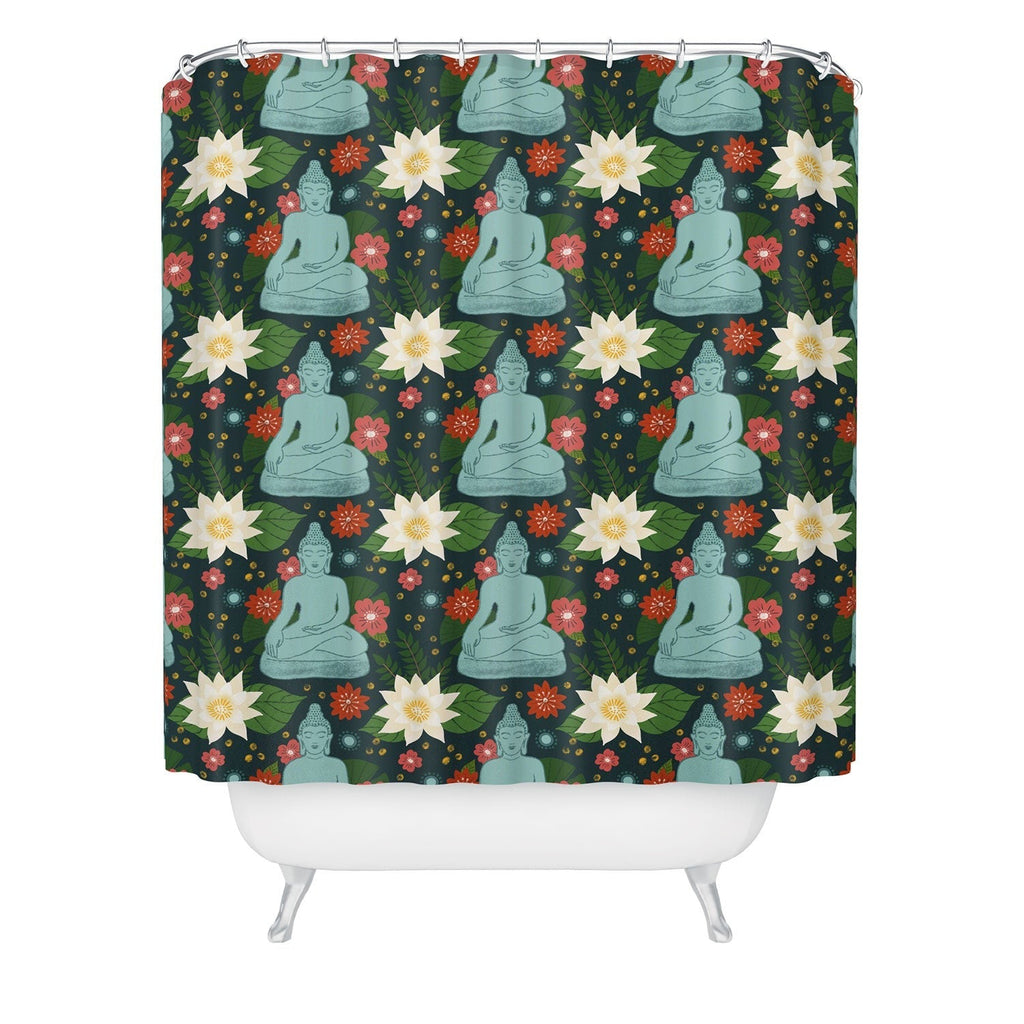 Design by Spark Meditating Lotus Buddha Shower Curtain
