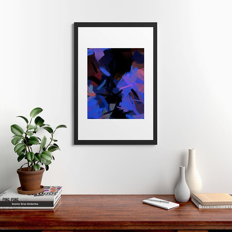 83 Oranges Midnight Sparks Framed Art Print