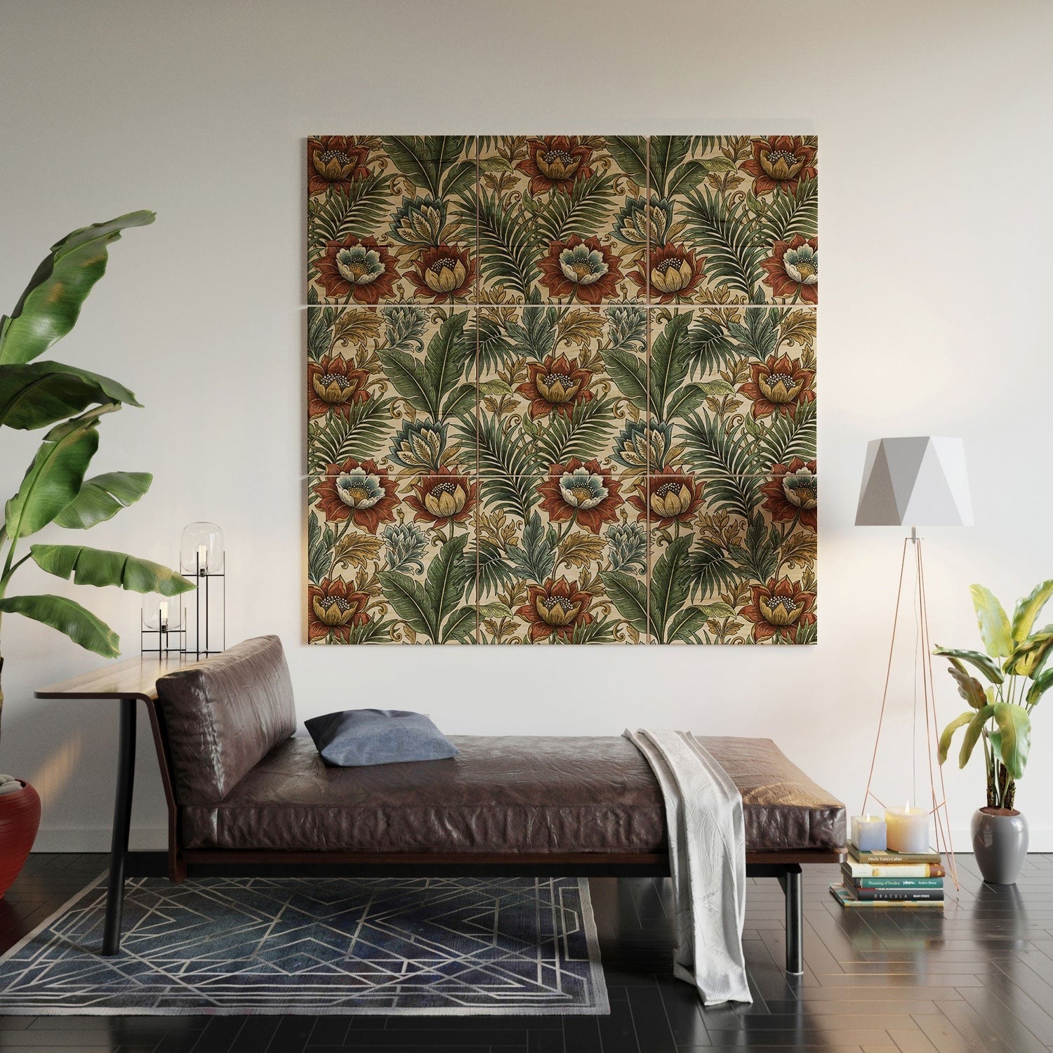 Marta Barragan Camarasa Retro Jungle Garden Wood Wall Mural