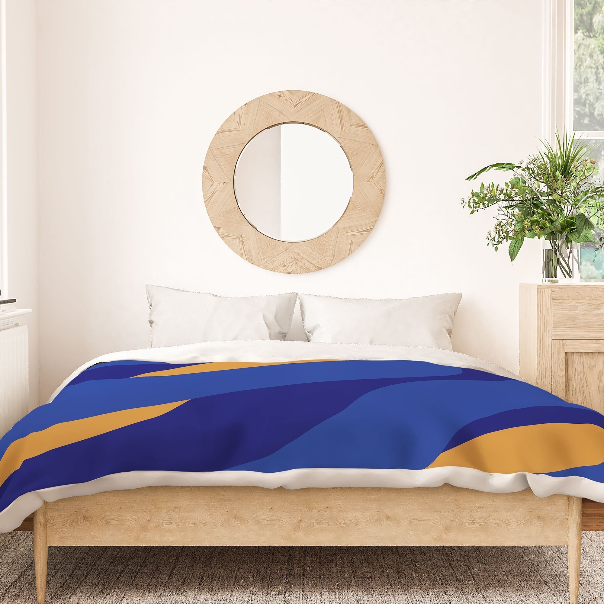 Camilla Foss Pebbles in Stream Duvet Cover