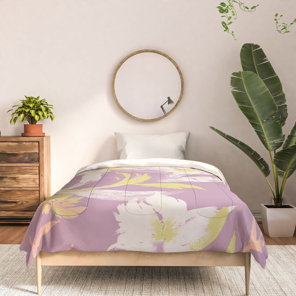 Gabriela Fuente Emma Lilac Floral Comforter