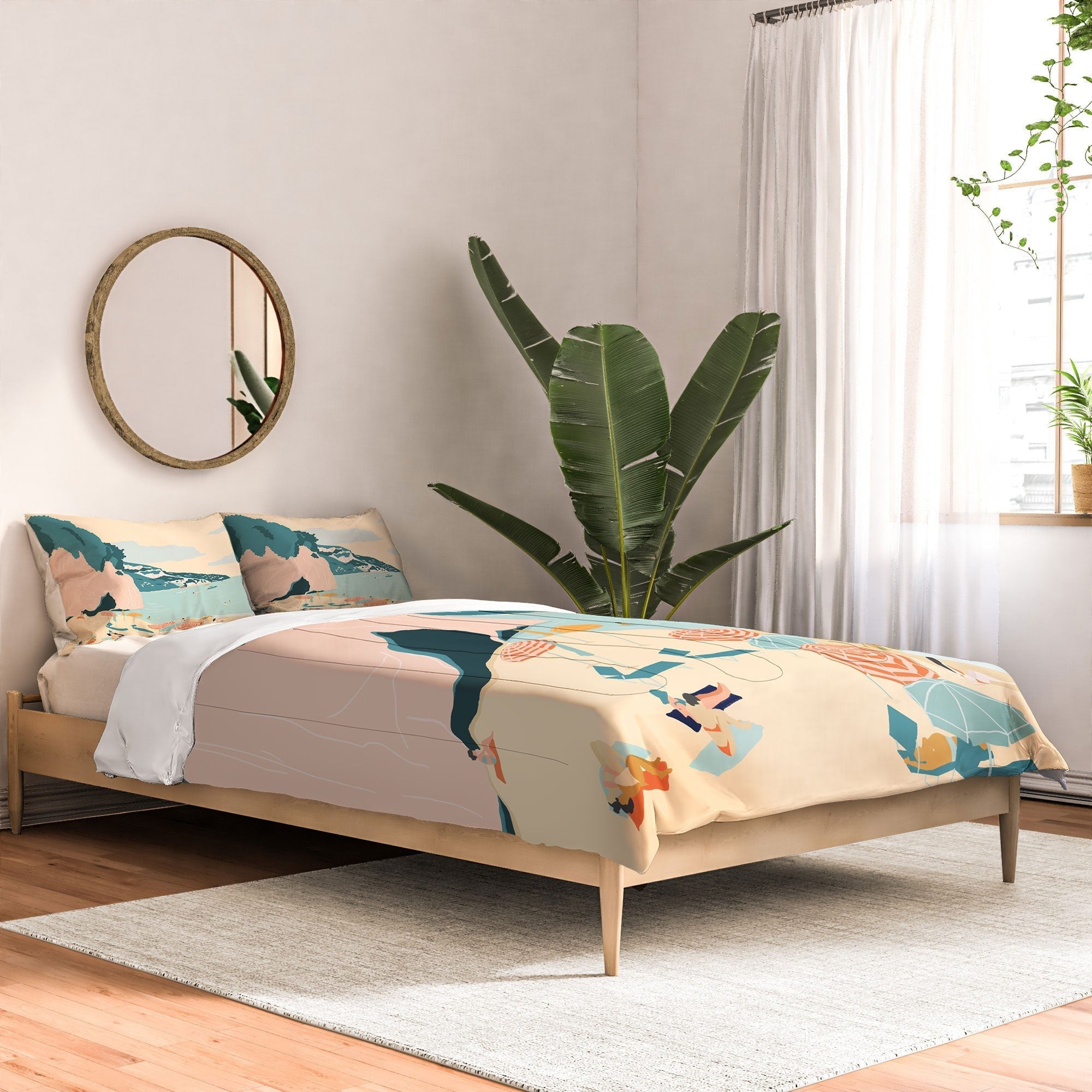 Valeria Frustaci Beach of Positano in Italy Comforter